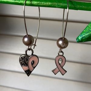 Same but different Breast Cancer Survivor earrings!